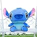 ASDFF Giocattoli di Peluche Giocattoli di Peluche creativi Stitch Dolls Regali di Compleanno per Bambini creativi Cuscino in Velluto Super Morbido Regalo di San Valentino 60cm Punto Blu