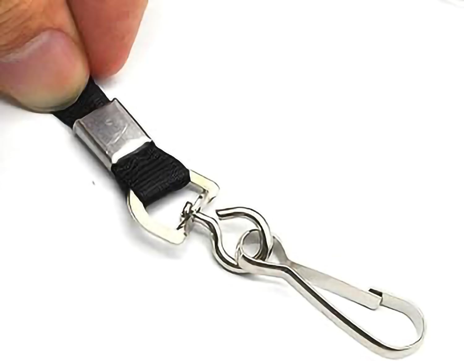 Plain Polyester Nylon Lanyards with Swivel Hook Clip, Flat ID Badge Holder Neck Strap for Office & Events