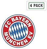 Basketball FC Bayern Munich Logo 4 Stickers 4X4 Inches Car Bumper Window Sticker Decal