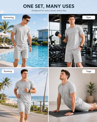 Image of Swimming Costume for Man | Co Ords for Men | Swim Suit for Men - Lightweight Quick Dry Beach & Gym Set Built to Water & Training