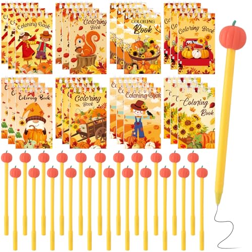 Mini bloc-notes automne et stylo citrouille pour écrire et s'organiser en classe et au bureau