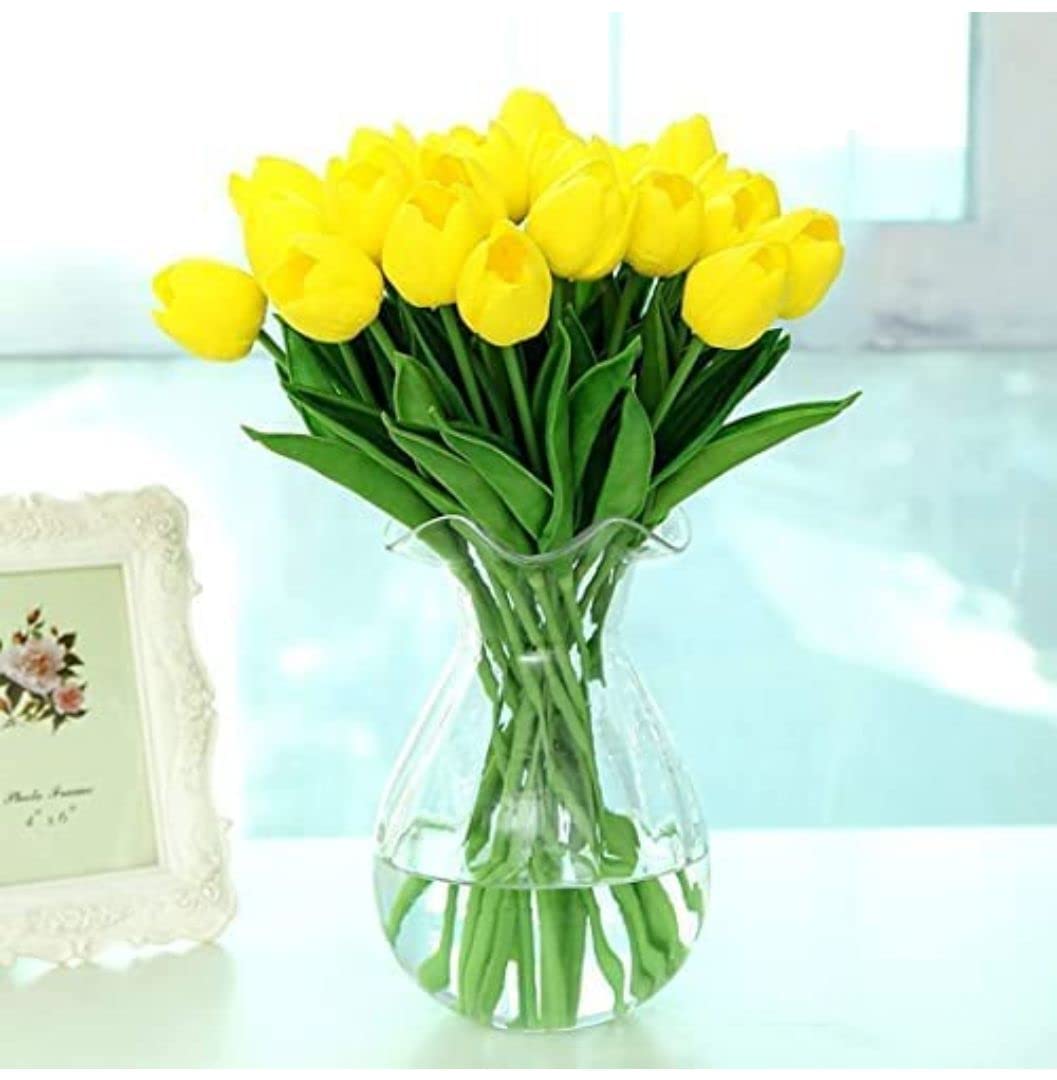 Peach Tulip Flowers - Realistic Artificial Flowers -12 Peach Tulip Flowers - Realistic Artificial Flowers -12