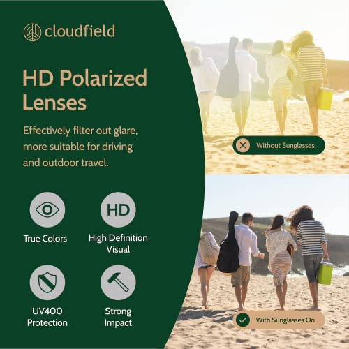 Image of cloudfield Wood Sunglasses Men & Women, 100% UVA & UVB Protection