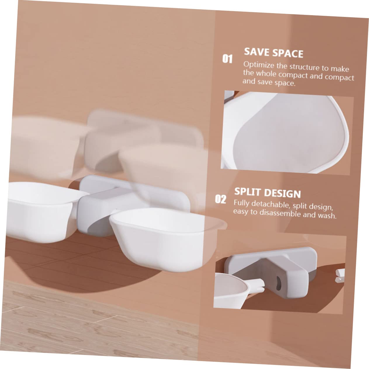 GALPADA 1Pc Pet Double Bowl Hanging Design Puppy Feeder for Cats and Dogs Easy to Clean Promotes Healthy Digestion for Indoor Use