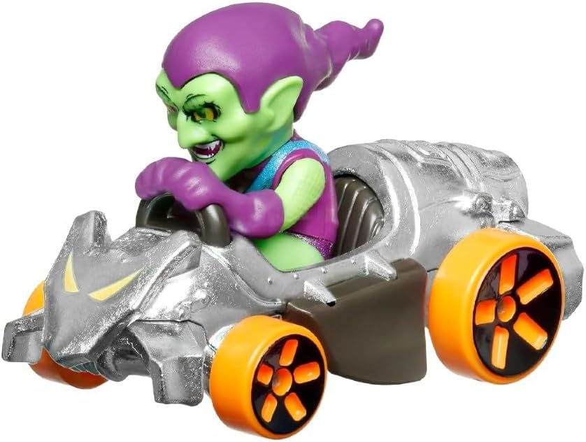 Hot Wheels RacerVerse Die-Cast Vehicle with Green Goblin Driver 1:64 Scale