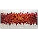 AMEI Art Paintings,24X48 Inch 3D Hand-Painted On Canvas Modern Framed Red Art Abstract Oil Paintings Contemporary Artwork Home Decor Wall Art Wood Inside Framed Ready to Hang for Living Room Office