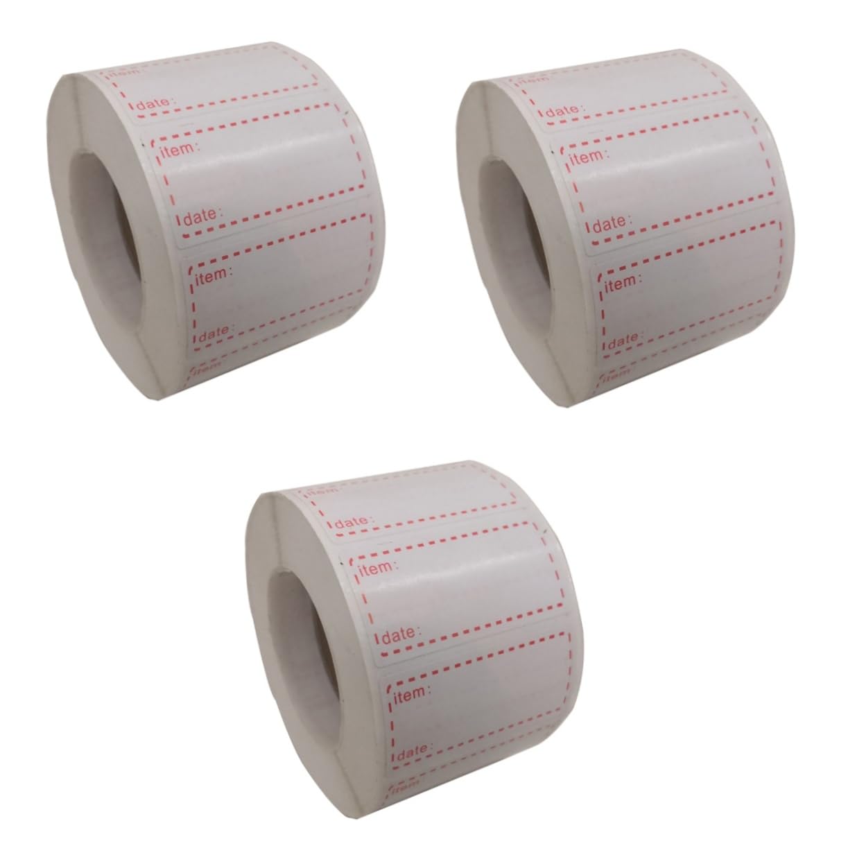 SHINEOFI 3rotoli Etichette Adesive Scrivibili Per Stickers Per Data e Pratiche e Facili Usare Per Conservazione e Organizzazione