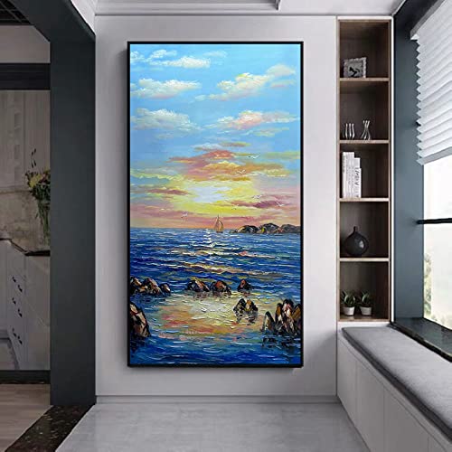 Maison verticale beauté tableau mer pour habiller un grand mur