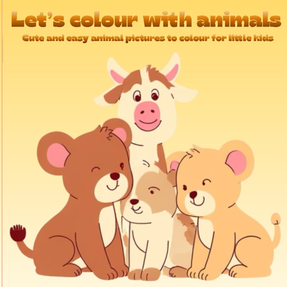 Cute Animals Colouring Book for Kids