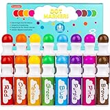 【Vibrant Color Range】With a set of 8 vibrant colors---red, orange, yellow, green, blue, purple, pink, and brown, our Soucolor Dot Markers provide endless possibilities for young artists to create beautiful works of art. Whether they're working on a c...