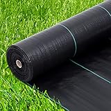 Broadfashion 3ft x 300ft Premium Weed Barrier Landscape Fabric, 3.24 oz Heavy Duty, Weed Control Fabric, High Permeability, Good for Flower Bed, Driveway Fabric and Ground Cover