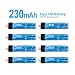 BETAFPV 8pcs 230mAh HV Lipo Battery JST 2.0 25C 4.35V with PowerWhoop Connector for Tiny Whoop