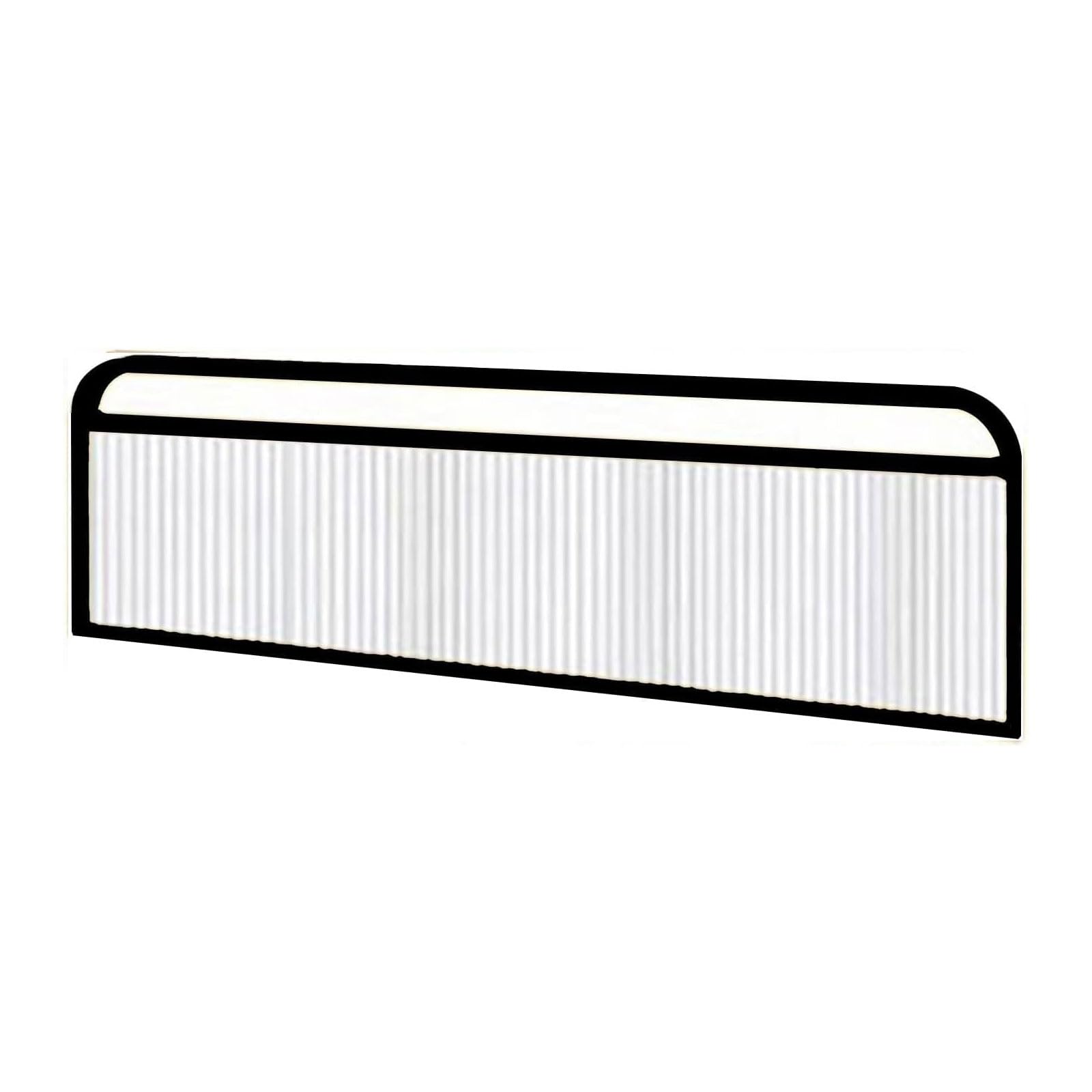 LWJSOCP Striped Desk Dividers for Dining & Restaurant Areas9.8x27.5in Black Iron Partitions for Stylish Countertop Separation & Privacy