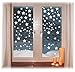 das-label Wiederverwendbare winterliche Fensterbilder weiß | Sterne in 3 Größen | Weihnachten | Fensterdeko | konturgetanzt ohne transparenten Hintergrund (Sterne)