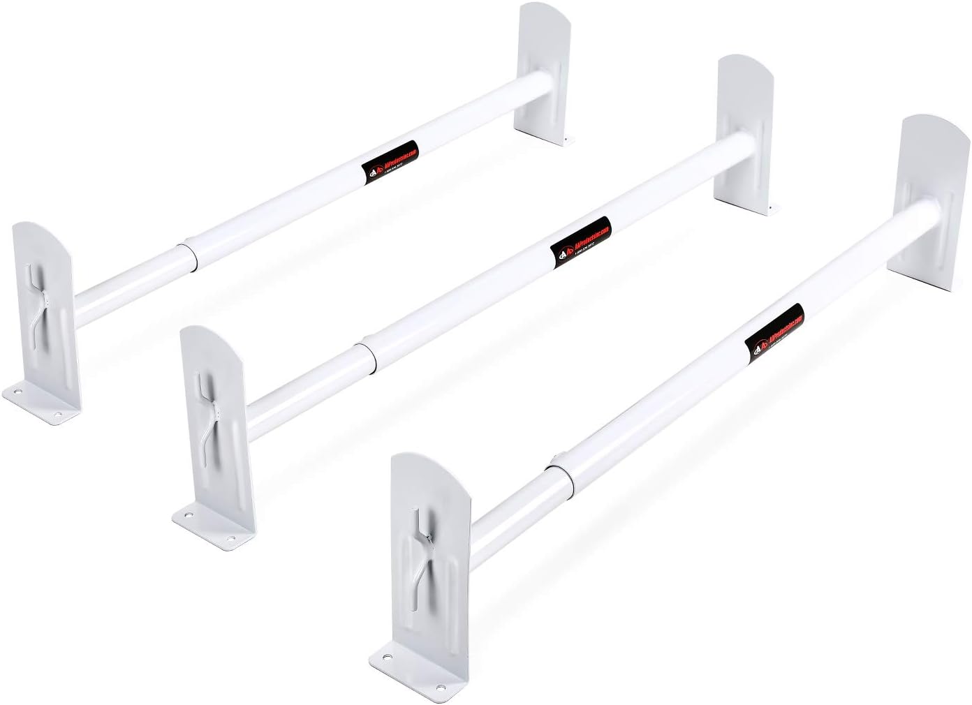 AA-Racks Model DX36 Universal Pickup Truck Cap & Topper 3 Bar Ladder Roof Van Rack System Adjustable Steel Cross Bars - Sandy Black : Automotive