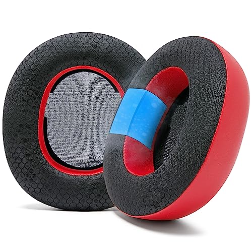 Image of WC Freeze Nova Pro Wireless - Cooling Gel Earpads for Arctis Nova Pro Wireless, Nova Elite & Nova Pro Omni (Doesn't Fit Other Models), by Wicked Cushions, Extra Thick & Comfortable | Red