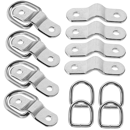 Hohopeti 8pcs D Ring Tie Down Heavy Duty Boat Straps Trailer Anchor Hooks for Secure Vehicle Transport Easy Installation Sturdy Design for Car Supplies