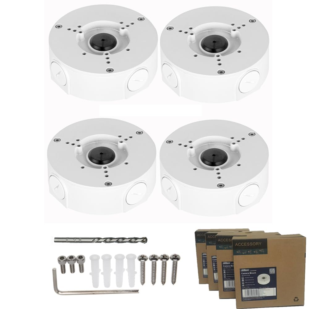 PFA130-E Junction Box for Dome and Bullet Camera, 4 Pack White