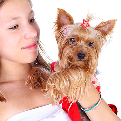 Mtlee MTLEE-HAIR CLIPS-01 40 Pieces Dog Hair Clips Pet Hair Barrettes Dog Hair Accessories Clip Pet Grooming Products Small Snap Hair Clips Cute Pet Hairpin Headwear thumb #1