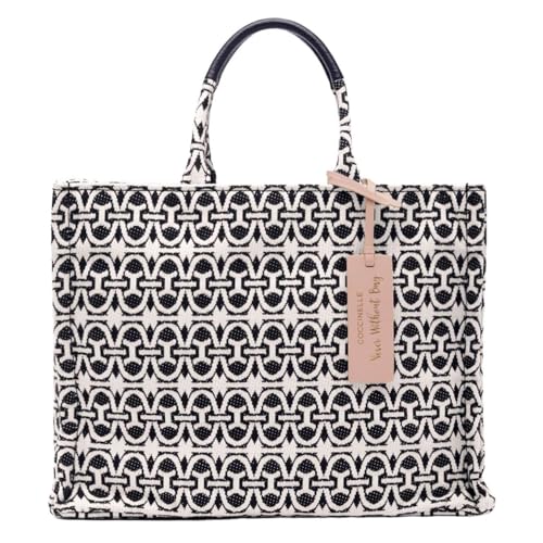Coccinelle sac à main grand cabas jacquard avec anse épaule