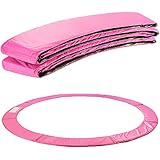 Arebos Trampolin Randabdeckung Federschutz | Randschutz | Sicherheitsmatte | Trampolinzubehör | 183, 244, 305, 366, 396, 457 oder 487 cm | aus PVC und PE | Reißfest | 100% UV-beständig | Pink 305 cm