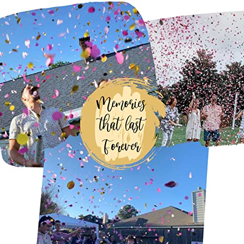 Image of Gender Reveal Confetti Cannon - 2 Pink