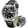 OLEVS Men’s Watch,Classic Silver Watches for Men, Waterproof Stainless Steel Roman Numbers Men’s Watch Easy to Read