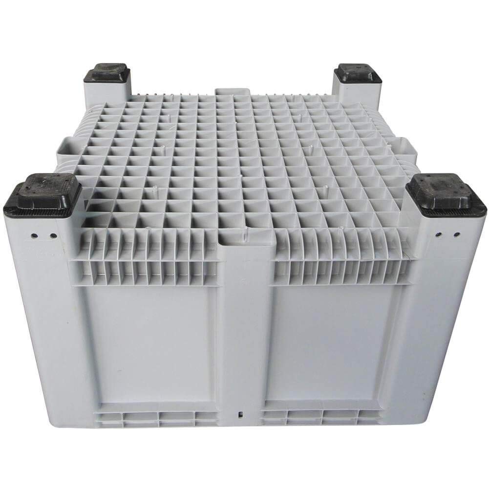 Cassa pallet in plastica (HDPE) 4 piedi, Mis. 1130 L x 1130 P x 760 H mm, portata 450 Kg, volume 650 Lt