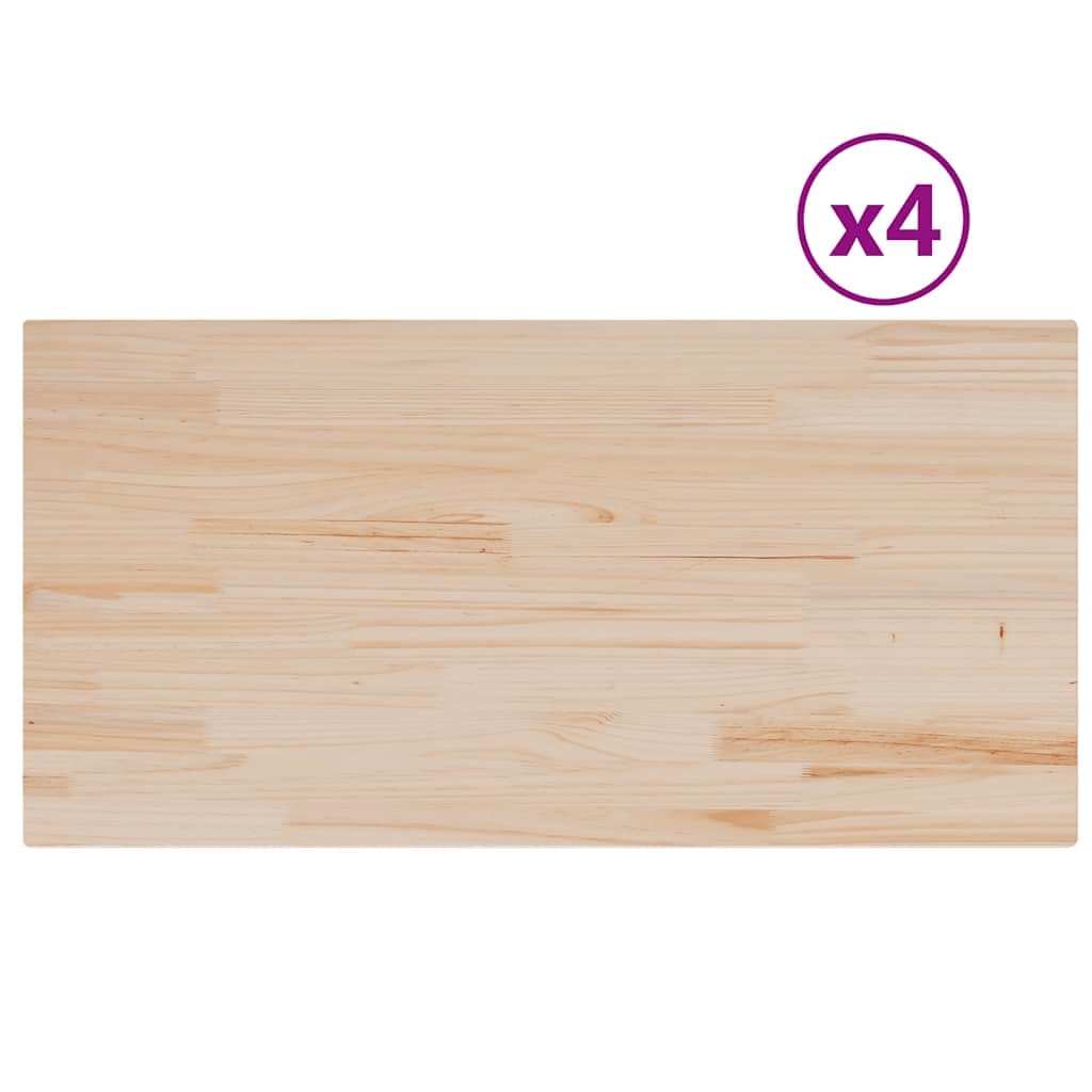 Plateau de table en pin massif 200 x 100 x 2 5 cm - Design rustique - Nettoyage facile - Utilisation polyvalente pour table à manger, cuisine et extérieur