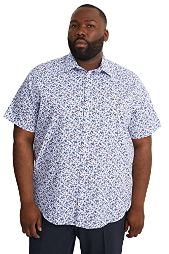 C&A Herren Hemd Kurzärmelig blau/weiß 3XL