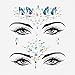 Set of 4, Face Jewels, Rhinestone Rave Festival Face Jewels, Face Gems Festival, Crystals Face Stickers, Eyes Face Body Temporary Tattoos by Crystal Lemon