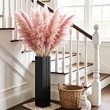 27.5 Inch Tall Floor Vase, Modern Black Resin Vase for Living Room Decor, Waterproof Sturdy Design, Elegant Home Office Decoration