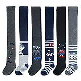 MRCC 6er Pack Jungen Kinder Strickstrumpfhose Baby Strumpfhose feingestrickt baumwolle 12999 (110-116, 6er Pack Modell 1)