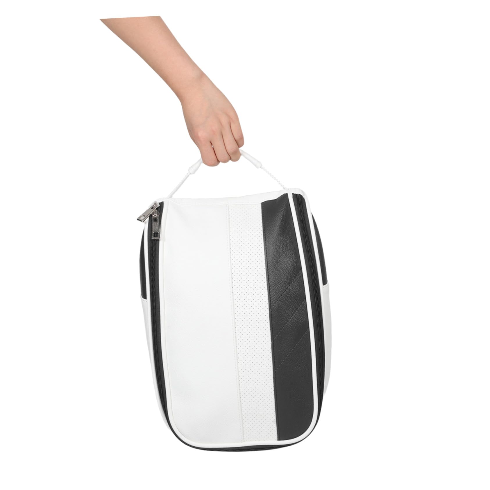 Toyvian Atmungsaktive wasserdichte Golf Schuh Tasche aus Kunstleder mit Reißverschluss Staubdicht Kompakt und Tragbar für Herren Outdoor Sport und Reise Organizer
