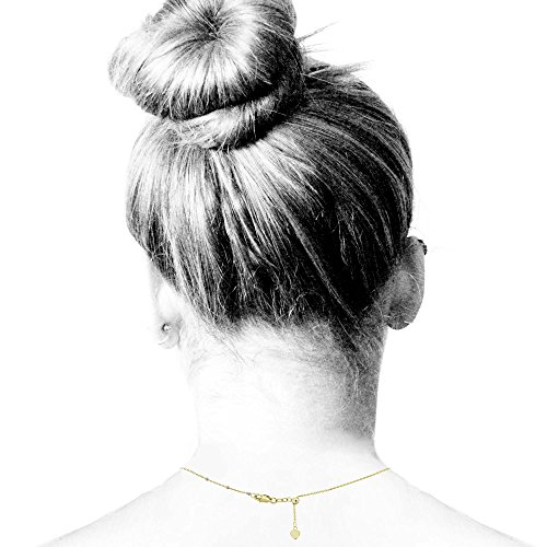 Ritastephens 14K Yellow White Gold Two Tone Saturn Beaded Station Adjustable Choker Necklace #TOP3