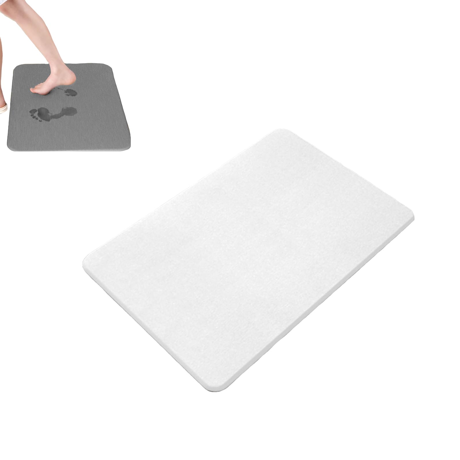 Tappetino da bagno in pietra diatomite 60×39 cm,Tappetino bagno in pietra ,Super Assorbente Asciugatura Rapida,Antiscivolo,Igienico Antimuffa,Naturale Senza Incisioni,Adatto Bagno,Cucina,Spa,Hotel