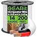 GEARit 14 Gauge Speaker Cable, CL2 Rated 14 Gauge Wire 200ft, Audio Cable with Red/Black Color Coded, Hifi Speaker Wire for In-Wall Home Cinema, Car Stereo, Commercial Audio Systems, CCA(White)