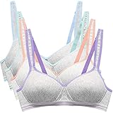 TIMETERNY Teens Girls Training Bras for 32a Big Kids Age 8-10 10-12 12-14 14-16 Years Old Lightly Pa