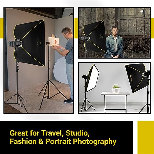 Image of Glow ParaSnap 36x44 Rectangle SterlingFibre Bowens Mount Softbox with External & Internal Diffusers, 144mm Bowens Speedring, w /Quick Speedring Swap for Studio Lighting