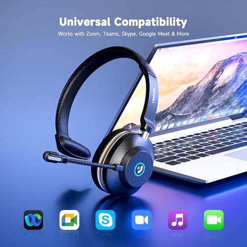 Wireless Headset with Microphone for Work, Bluetooth 5.3 Headset for PC - image 5