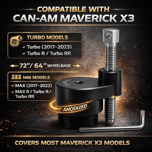 Image of EVRBUL Belt Removing Tool Fit for Can-Am Defender HD10 Pro Maverick 2006-2021 Compatible with Can-Am Maverick X3 Turbo MAX 2017-2020 Fits 72 inch /64 inch Wheel Base Width Replace # 708200720 52900008 (Black)