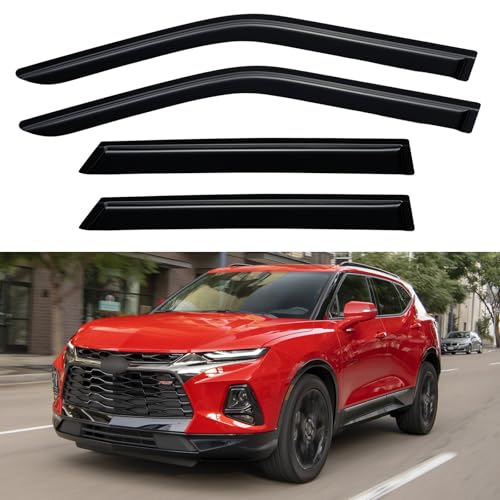 Image of Window Visors Rain Guards for 2019-2026 Chevy Blazer, Out-Channel Window Vent Wind Deflectors Visors Shades for 19 20 21 22 23 24 25 26 Chevy Blazer