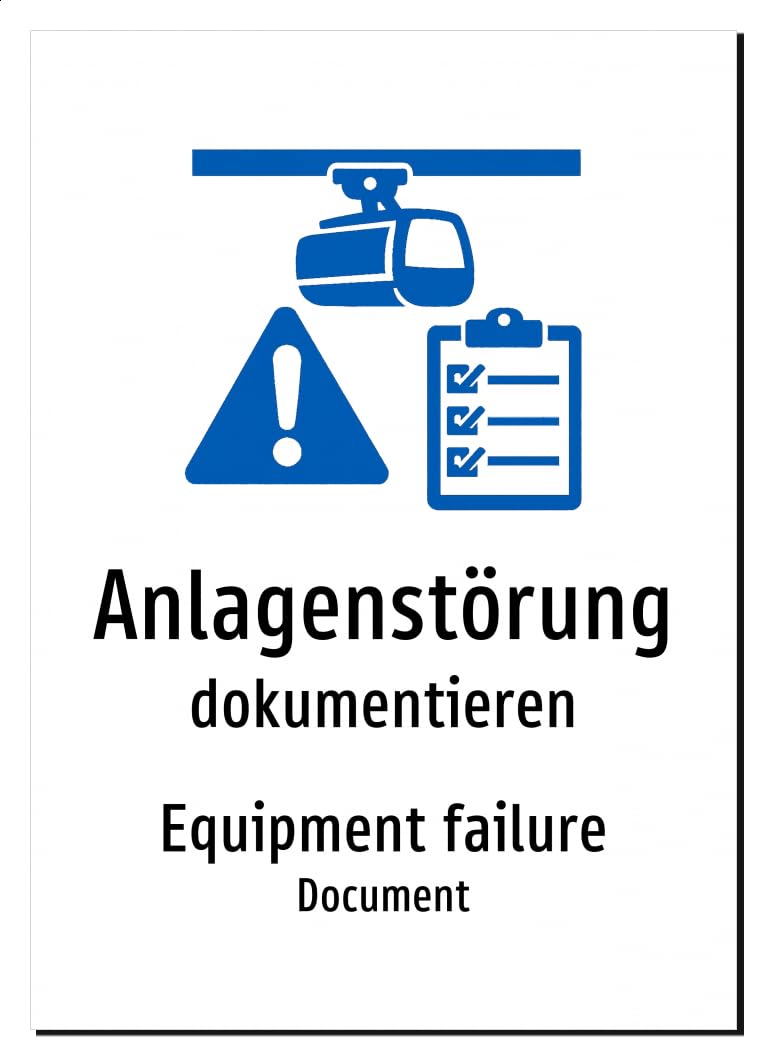 64515-DEEN-S-12 | Anlagenstörung/Equipment failure Schild | Deutsch