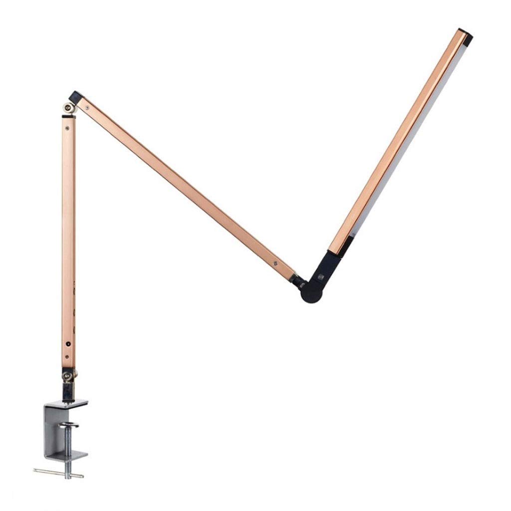 yaya Desk lamp LED Fold Desk Lamp Clamping Metal Table Lamp Bedroom Bedside Desk Office Eye Protection Reading Desk Lamp Gold Eye-caring Table Lamps (Color : Gold)