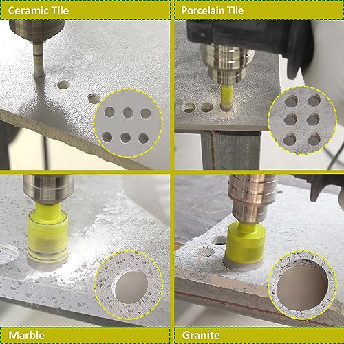 Diamond Core Drill Bits 2pcs - 20mm Diamond Hole Saw with Round Shank for Ceramic Porcelain Tile Marble Granite Quartz SANLEETEK - Image 3
