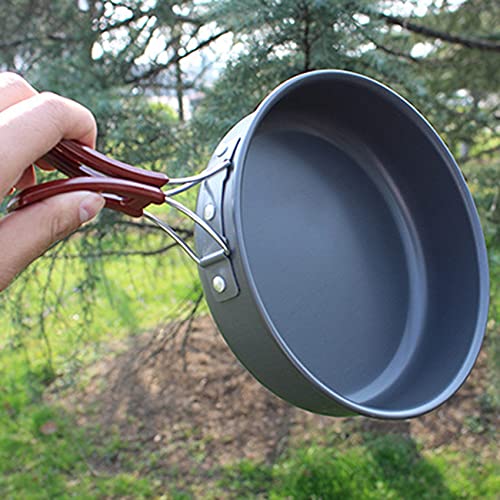 Giilayky Poêle à frire de camping - Portable - Antiadhésive - Cuisine - Pique-nique - Vaisselle de cuisine - Ustensiles de cuisine – vue 4