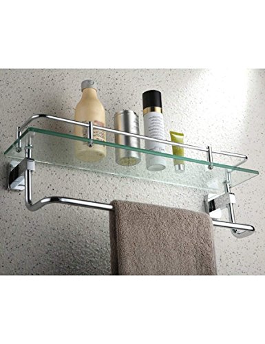 Rack de baño de una sola capa para organizar cosméticos y colgar toallas GZ
