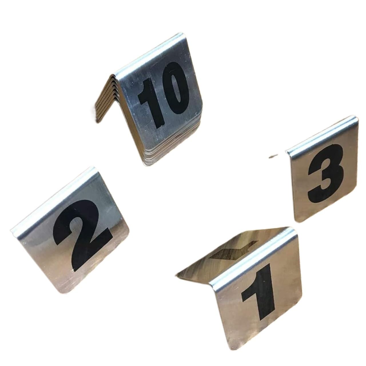 Numéros de table en acier inoxydable anti-vent pour éviter la confusion en salle
