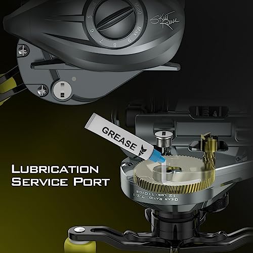 KastKing Carretel de pesca Skeet Reese Ícone Baitcasting, moldura de alumínio de 200 ml, proporção d