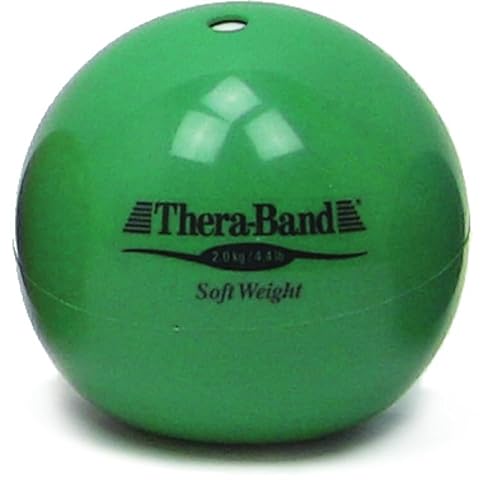 THERABAND Soft Weight 45 Diameter Hand Held Ball Shaped Isotonic Weight for Strength Training and Rehab Exercises